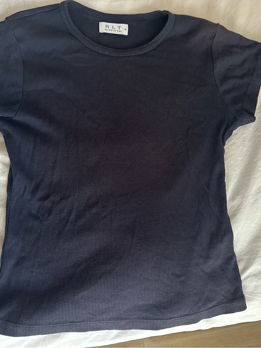 RLT ribbed tee navy